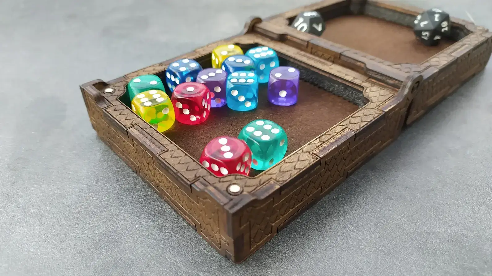 Amara: Folding Dice Storage Box / Tray